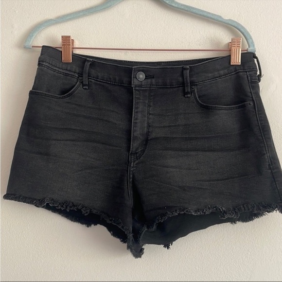 Abercrombie & Fitch Black Denim Shorts - Picture 1 of 6